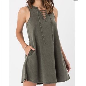 Z Supply All Tied Up dress in army green